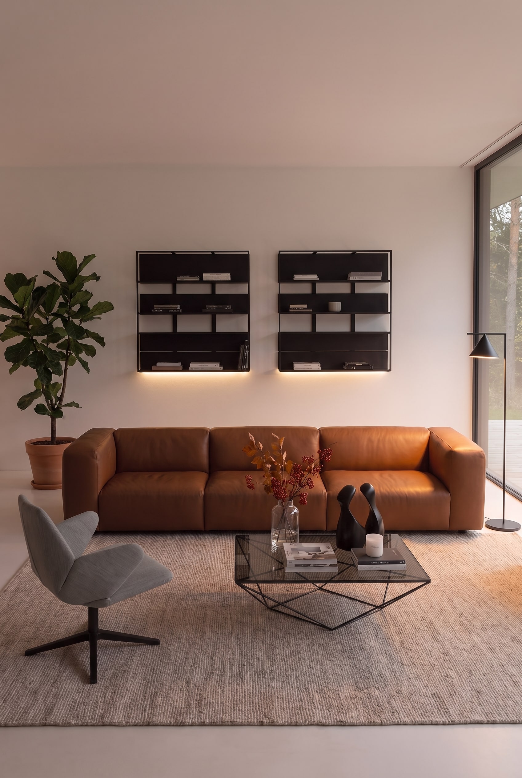 Wohnzimmer Ledersofa Quiet Luxury