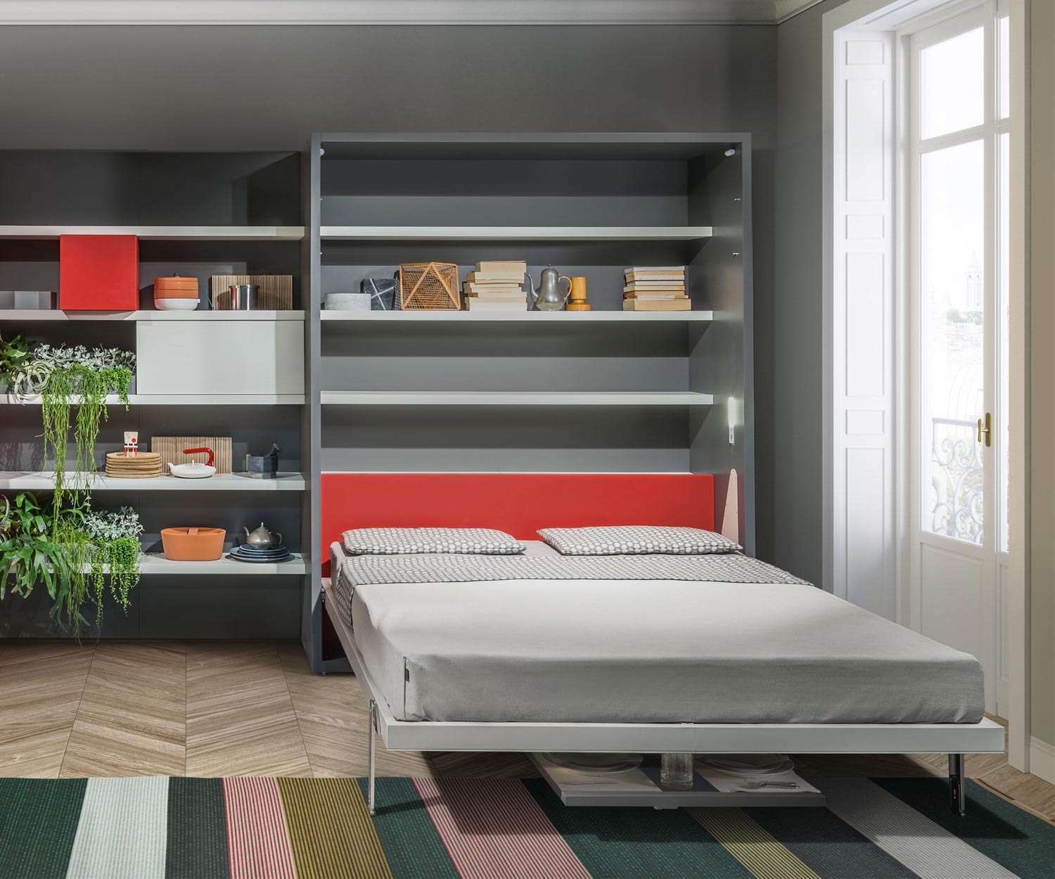 Clei Design Klappbett mit Esstisch 160x200 cm Liegefläche Clei Design Klappbett mit Esstisch 160x200 cm Liegefläche