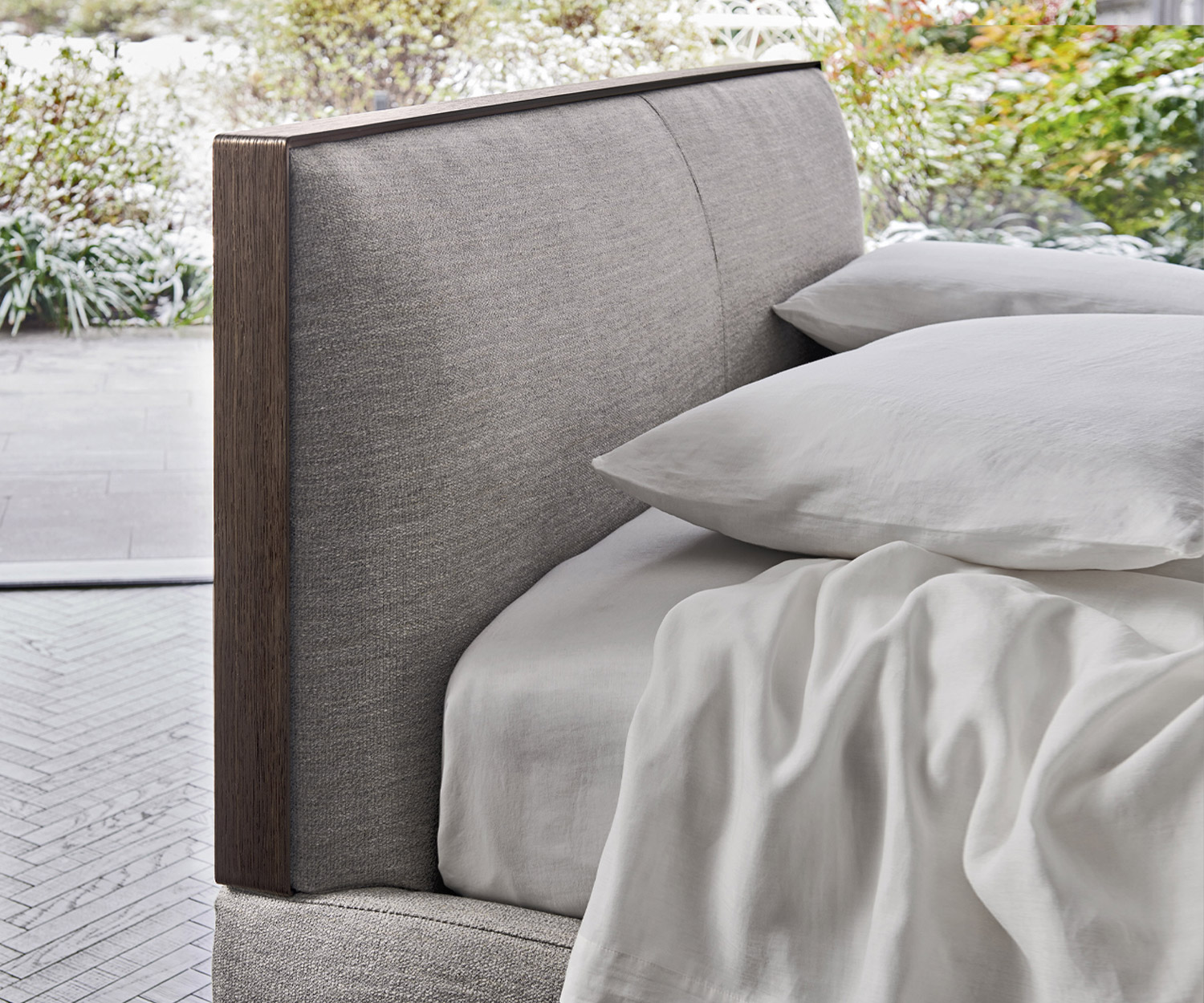 Exklusives Livitalia Design Bett Decor Stoffbezug Grau Schlafzimmer Exklusives Livitalia Design Bett Decor Stoffbezug Grau Schlafzimmer