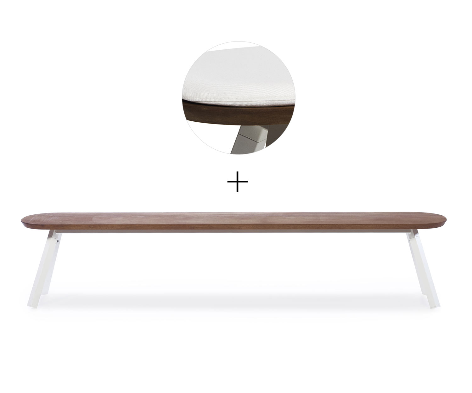 RS Barcelona Ping Pong Bank Weiss 2x B220 cm Weiss Outdoor