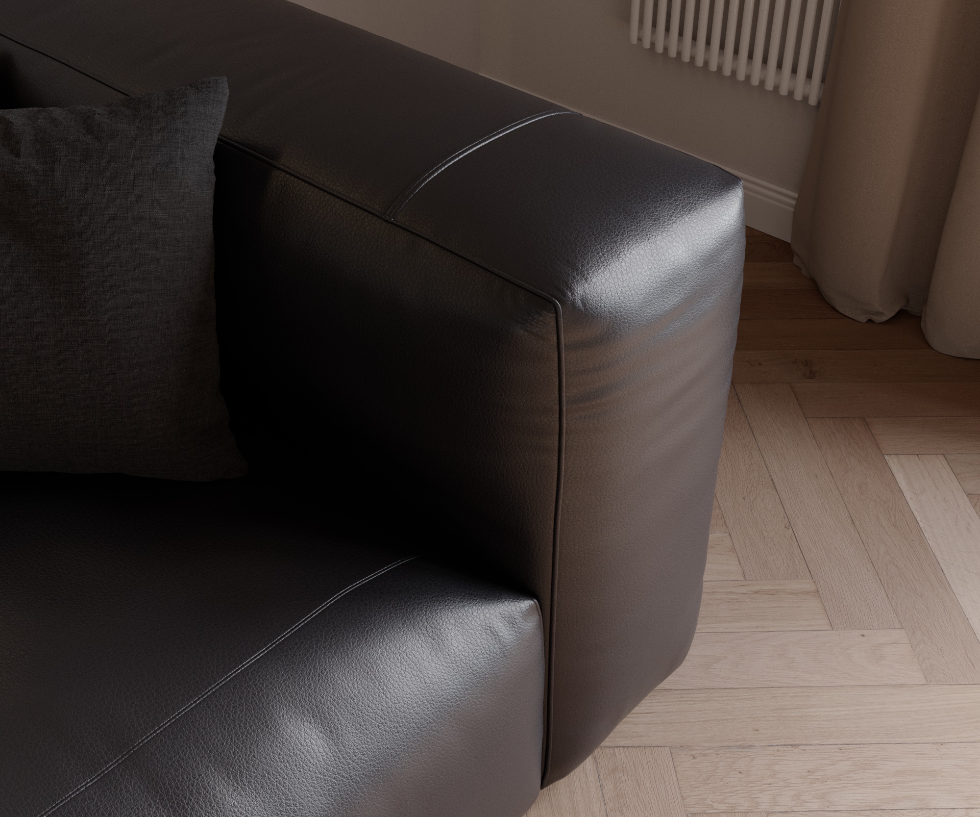 Cloud Ecke Leder Devina Antracite Cloud Ecke Leder Devina Antracite