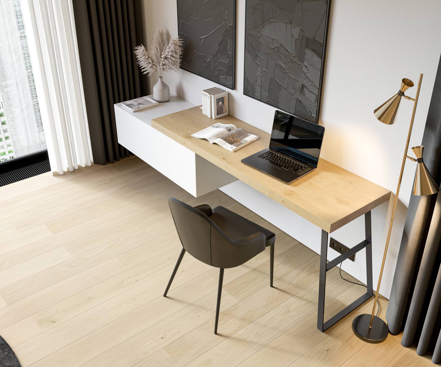 Ecletto Wandkommode mit Schreibtisch Ecletto Wandkommode mit Schreibtisch