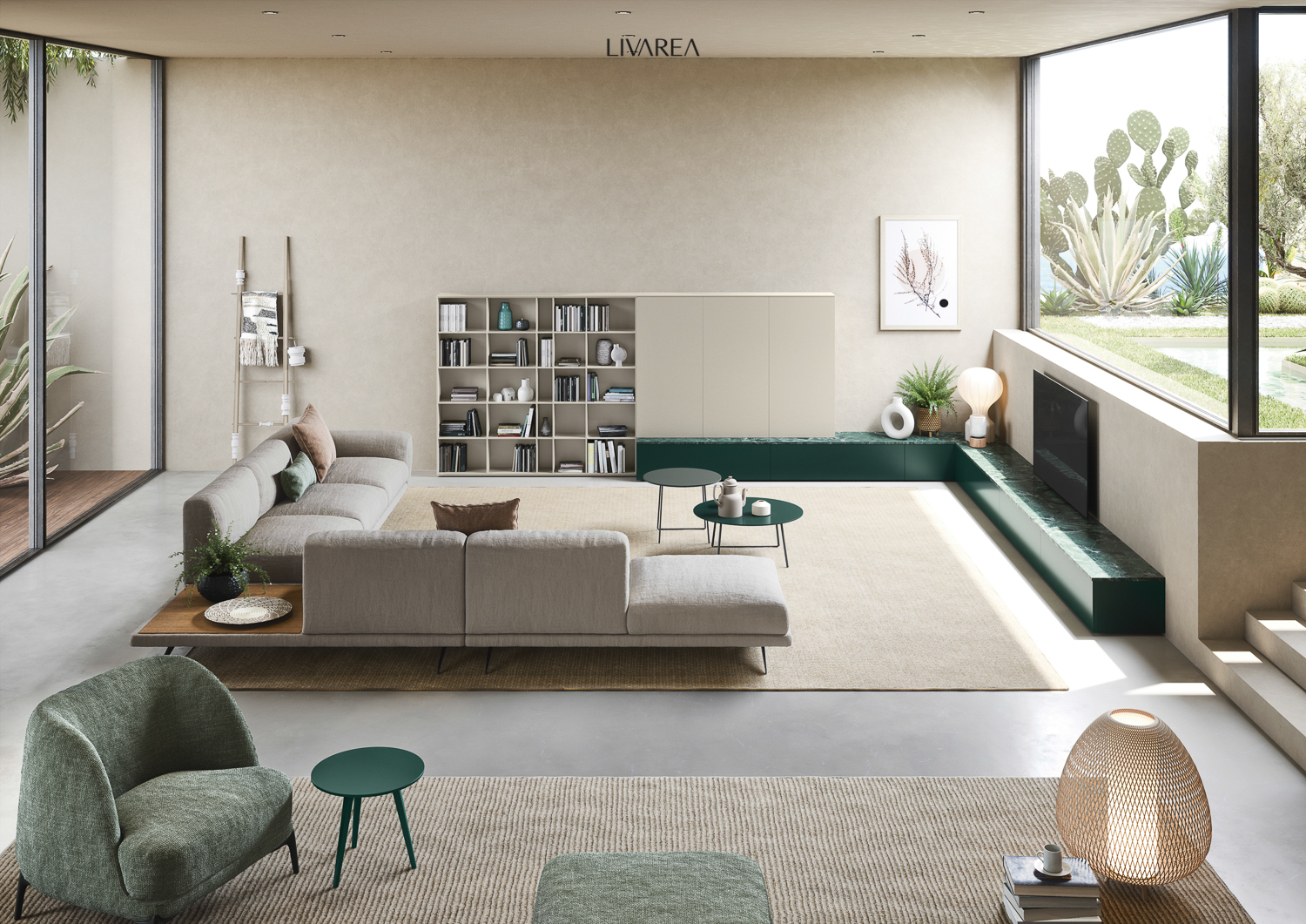 Großes Luxus Wohnzimmer mit Wohnwand und Ecksofa Großes Luxus Wohnzimmer mit Wohnwand und Ecksofa