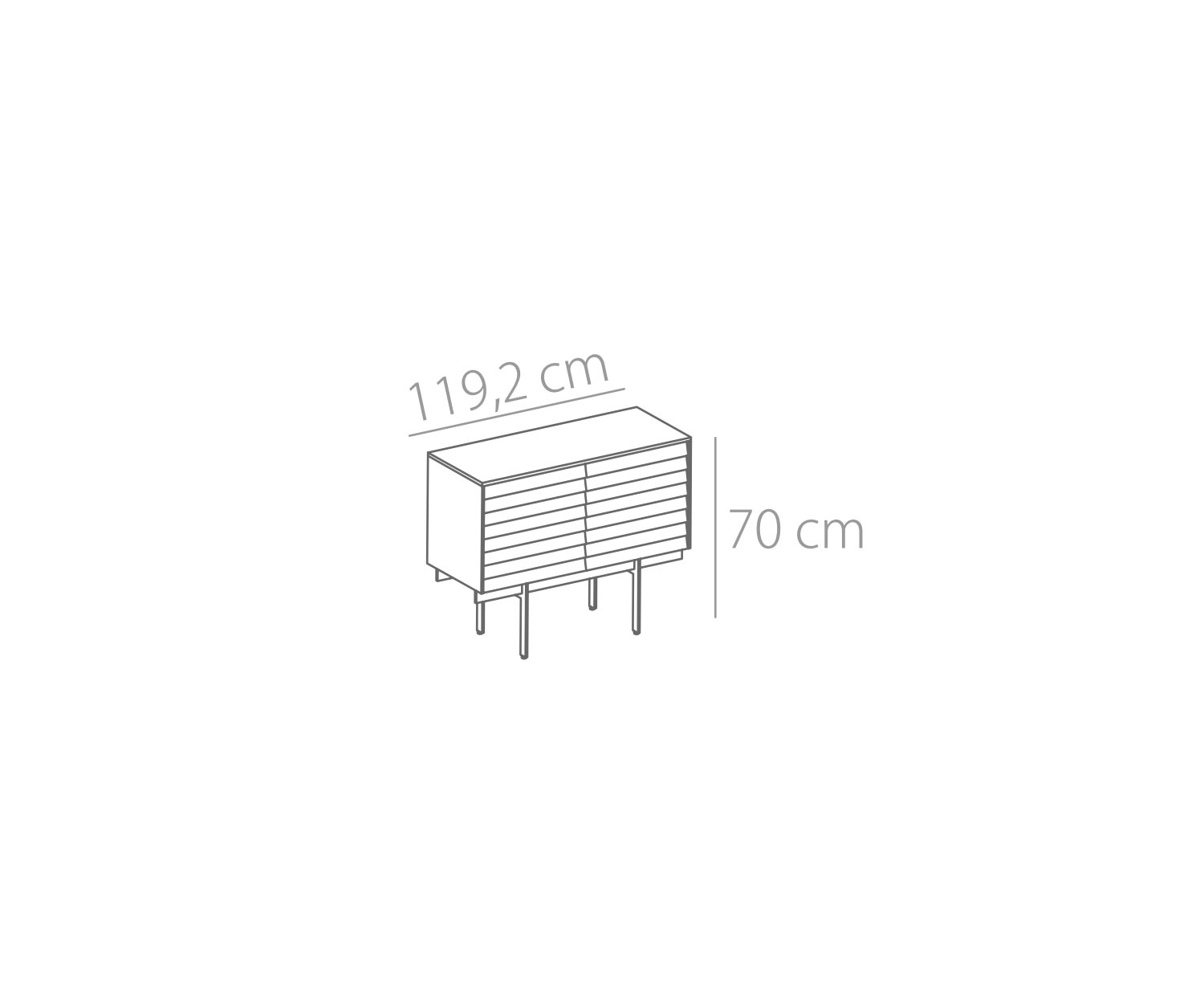 Punt Sussex Sideboard mit Fuesse B119 Skizze Punt Sussex Sideboard mit Fuesse B119 Skizze
