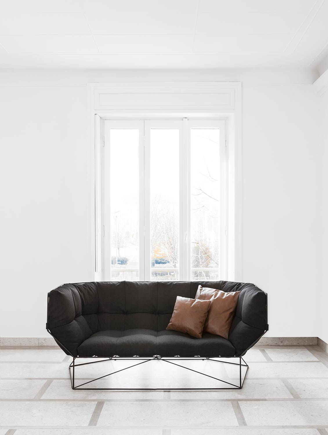 Schwarzes Design Lounge Sofa