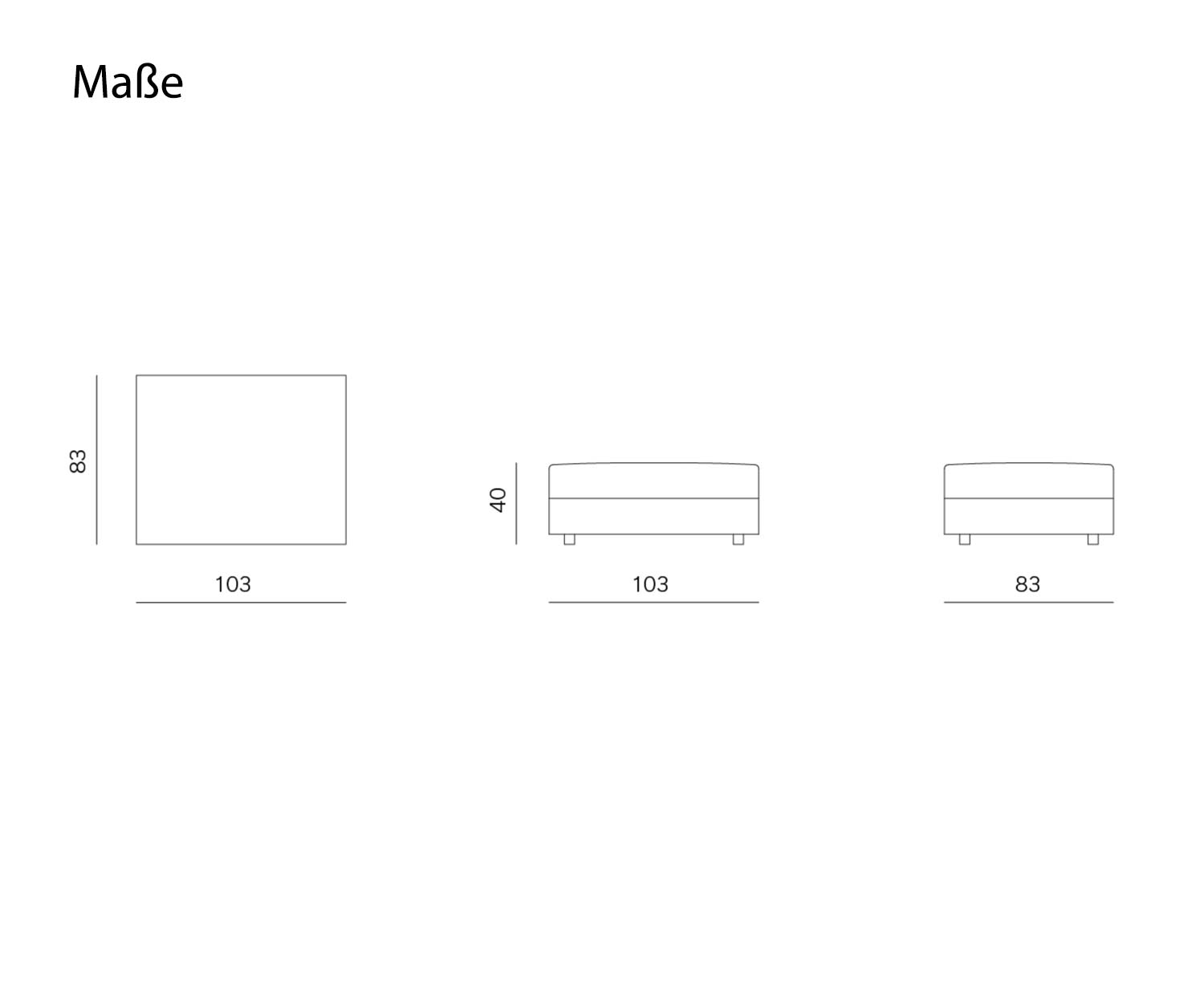 Prostoria Classic Pouf Hocker Skizze Maße Größen Prostoria Classic Pouf Hocker Skizze Maße Größen