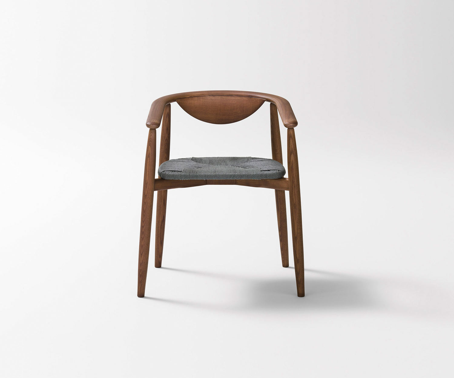 Novamobili Stuhl Rose Nussbaum Sitz aus Strohgeflecht Graphit Novamobili Stuhl Rose Nussbaum Sitz aus Strohgeflecht Graphit