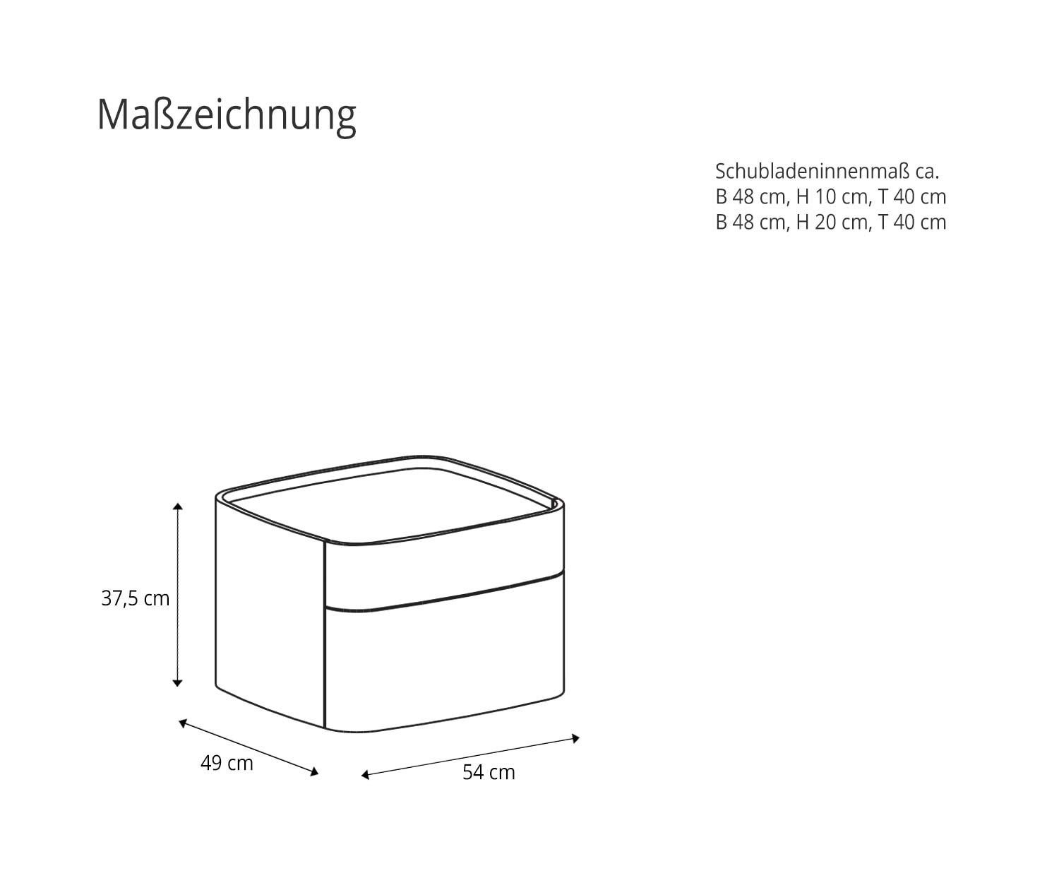 Novamobili Nachttisch Norman 2 Schubladen Maßzeichnung Novamobili Nachttisch Norman 2 Schubladen Maßzeichnung