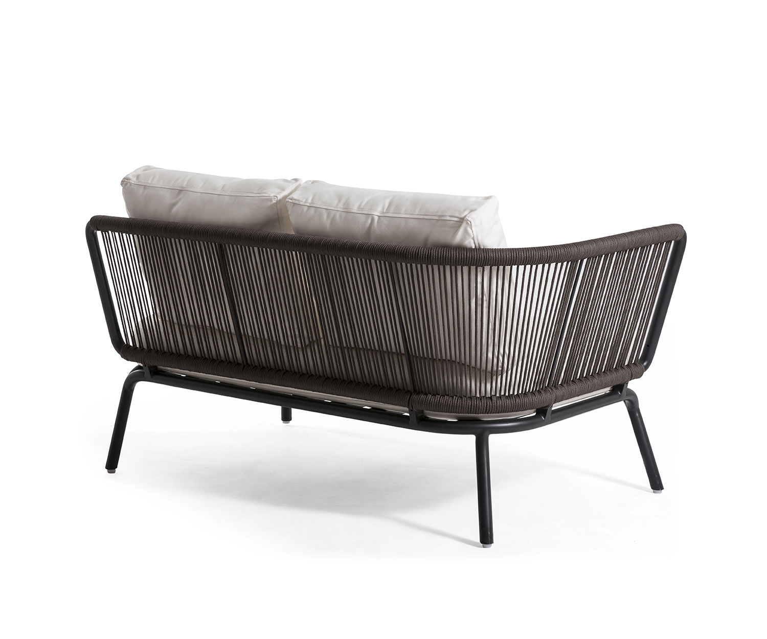 Hochwertiges Oasiq Yland 2er Sofa mit Aluminiumrahmen in Dunkelgrau Hochwertiges Oasiq Yland 2er Sofa mit Aluminiumrahmen in Dunkelgrau