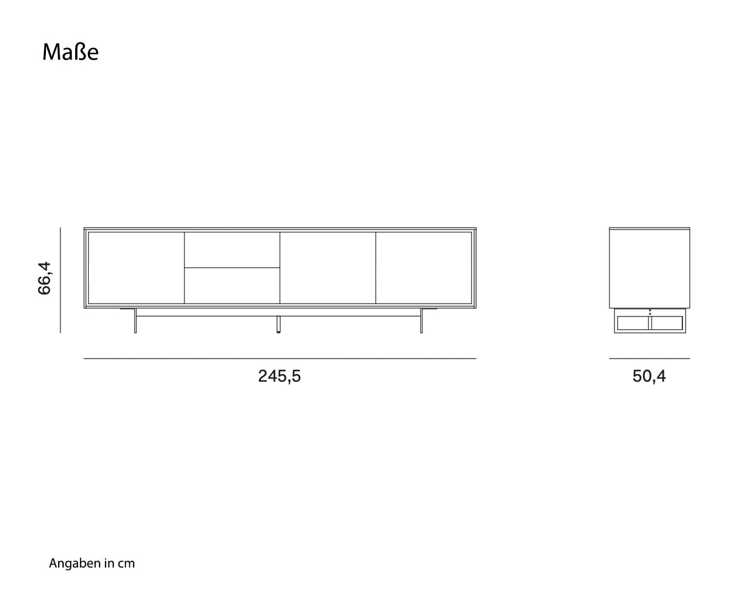 Novamobili Sideboard Schatten 4 Maße Skizzen  Novamobili Sideboard Schatten 4 Maße Skizzen