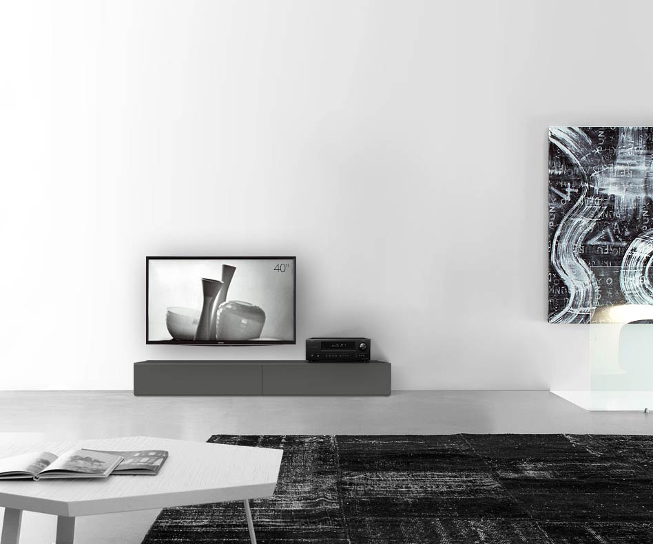 /Design Lowboard Boden B180 H27 matt dunkelgrau /Design Lowboard Boden B180 H27 matt dunkelgrau