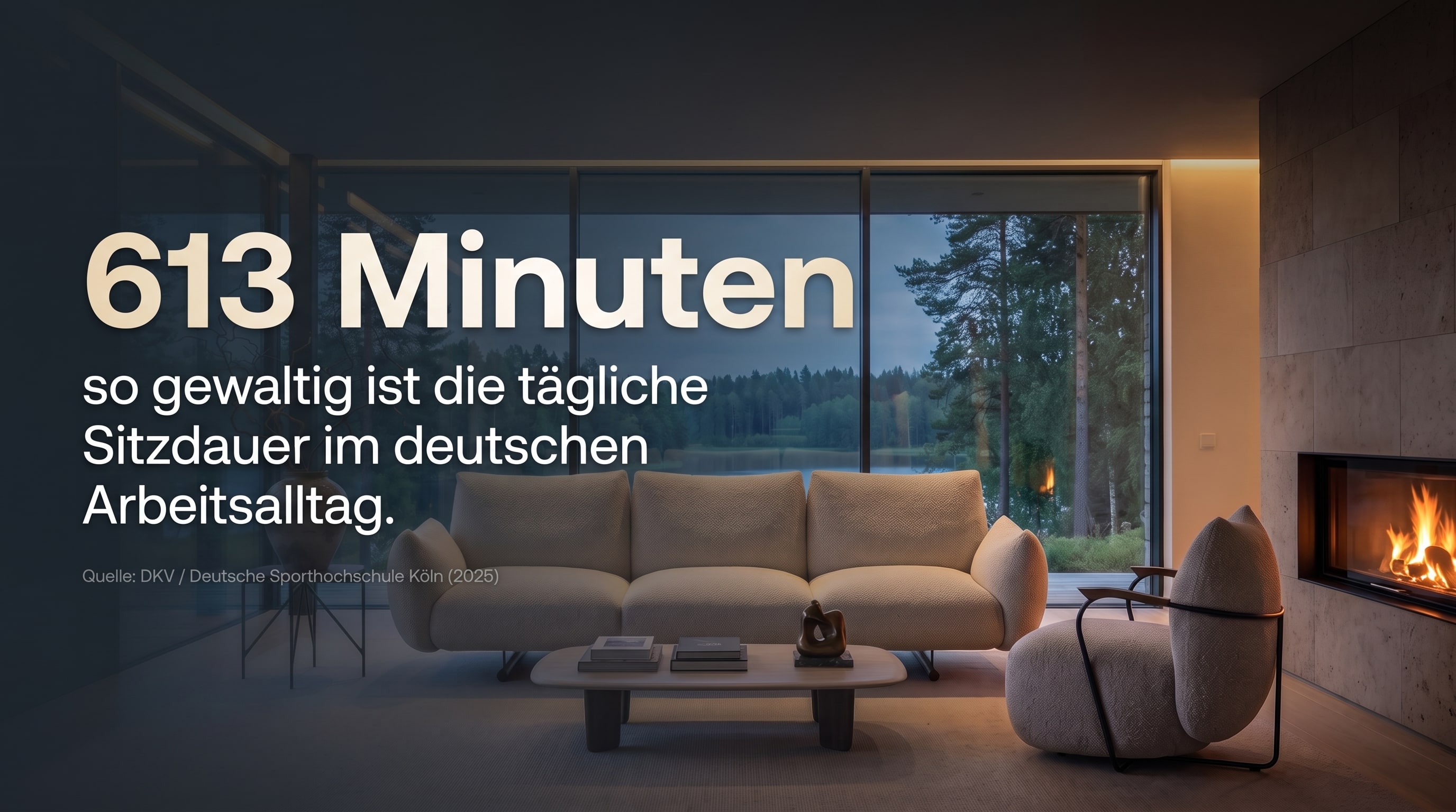 613 Minuten – so gewaltig ist die tägliche Sitzdauer im deutschen Arbeitsalltag.
