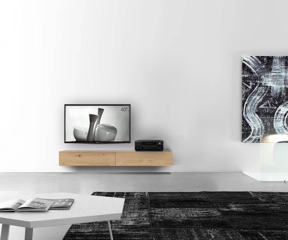 Livitalia Holz Design Lowboard Konfigurator Wand 180 cm 24 cm 46 cm Eiche hell Livitalia Holz Design Lowboard Konfigurator Wand 180 cm 24 cm 46 cm Eiche hell