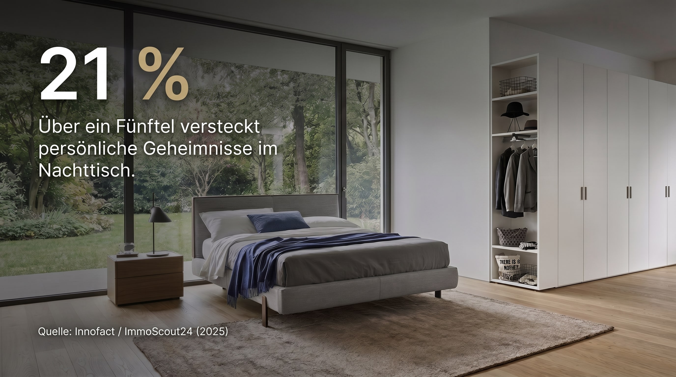 21 % &ndash; &Uuml;ber ein F&uuml;nftel versteckt pers&ouml;nliche Geheimnisse im Nachttisch.