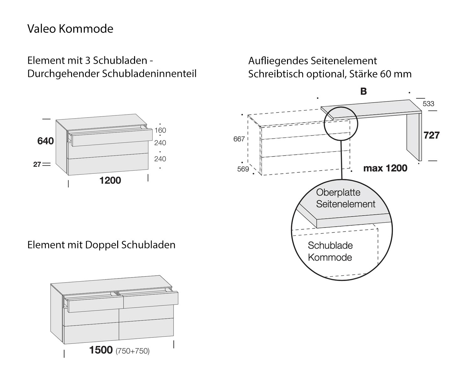 Valeo Kommode FSkizze Valeo Kommode FSkizze