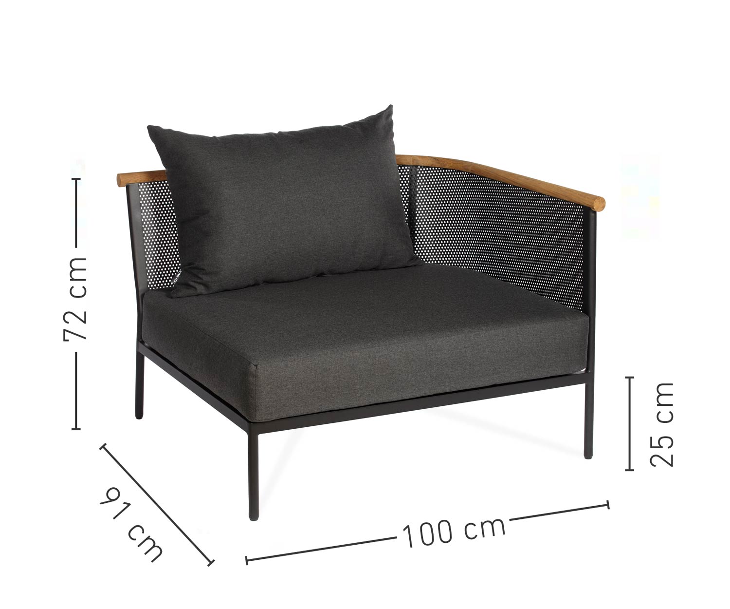1 Sitzer Ecksofa der Oasiq Outdoor Kollektion 1 Sitzer Ecksofa der Oasiq Outdoor Kollektion