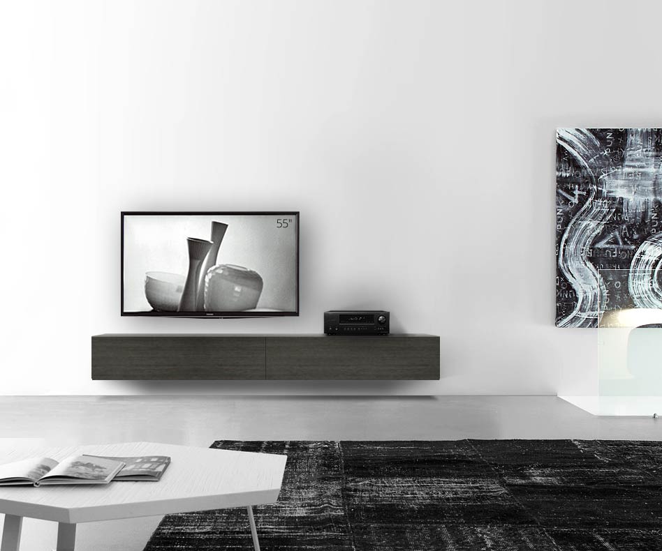 Livitalia Holz Design Lowboard Konfigurator Wand 240 cm 32 cm 46 cm Eiche grau Livitalia Holz Design Lowboard Konfigurator Wand 240 cm 32 cm 46 cm Eiche grau