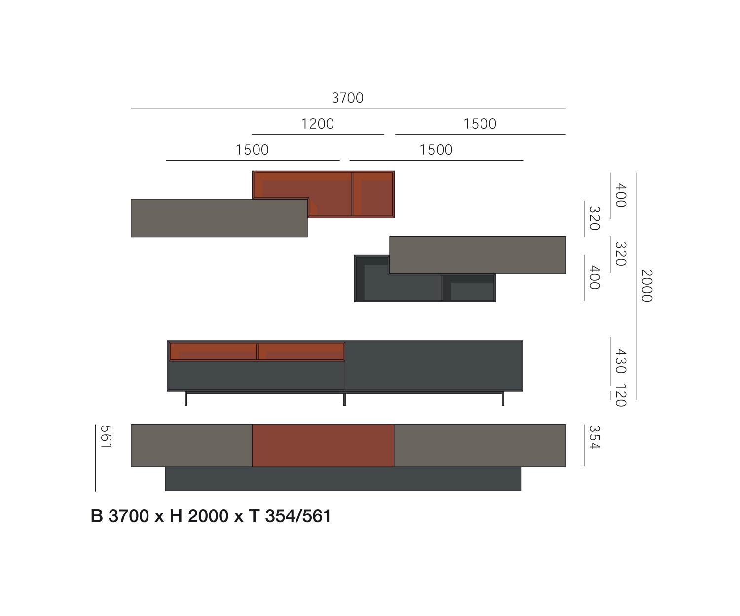Livitalia Design Wohnwand C21 Maße Skizze Größen Größenangaben Livitalia Design Wohnwand C21 Maße Skizze Größen Größenangaben