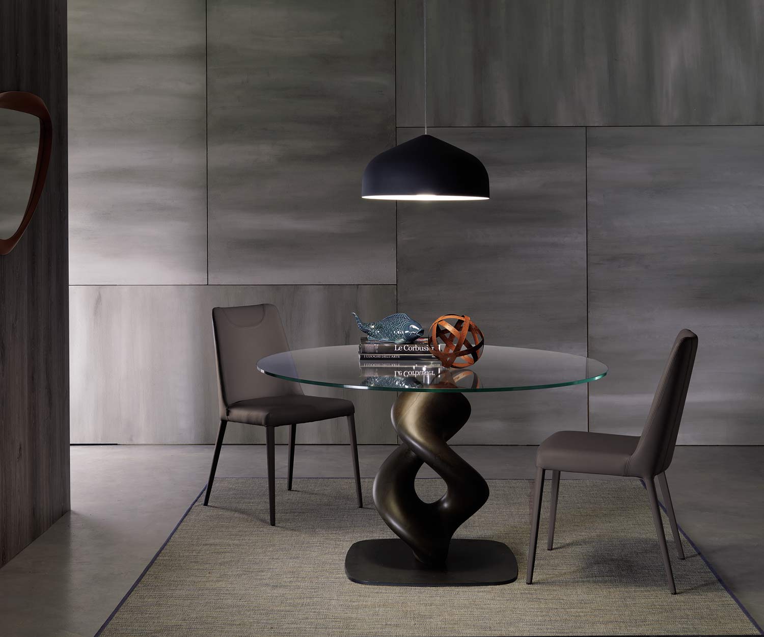 Ozzio Sofia gepolsterter Esszimmerstuhl Dunkelgrau Ozzio Sofia gepolsterter Esszimmerstuhl Dunkelgrau