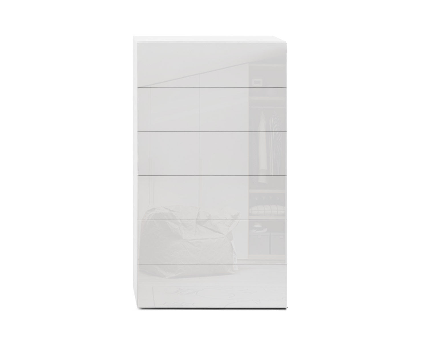 Novamobili Design Kommode Easy 6 Schubladen weiß glänzend B 54cm Novamobili Design Kommode Easy 6 Schubladen weiß glänzend B 54cm