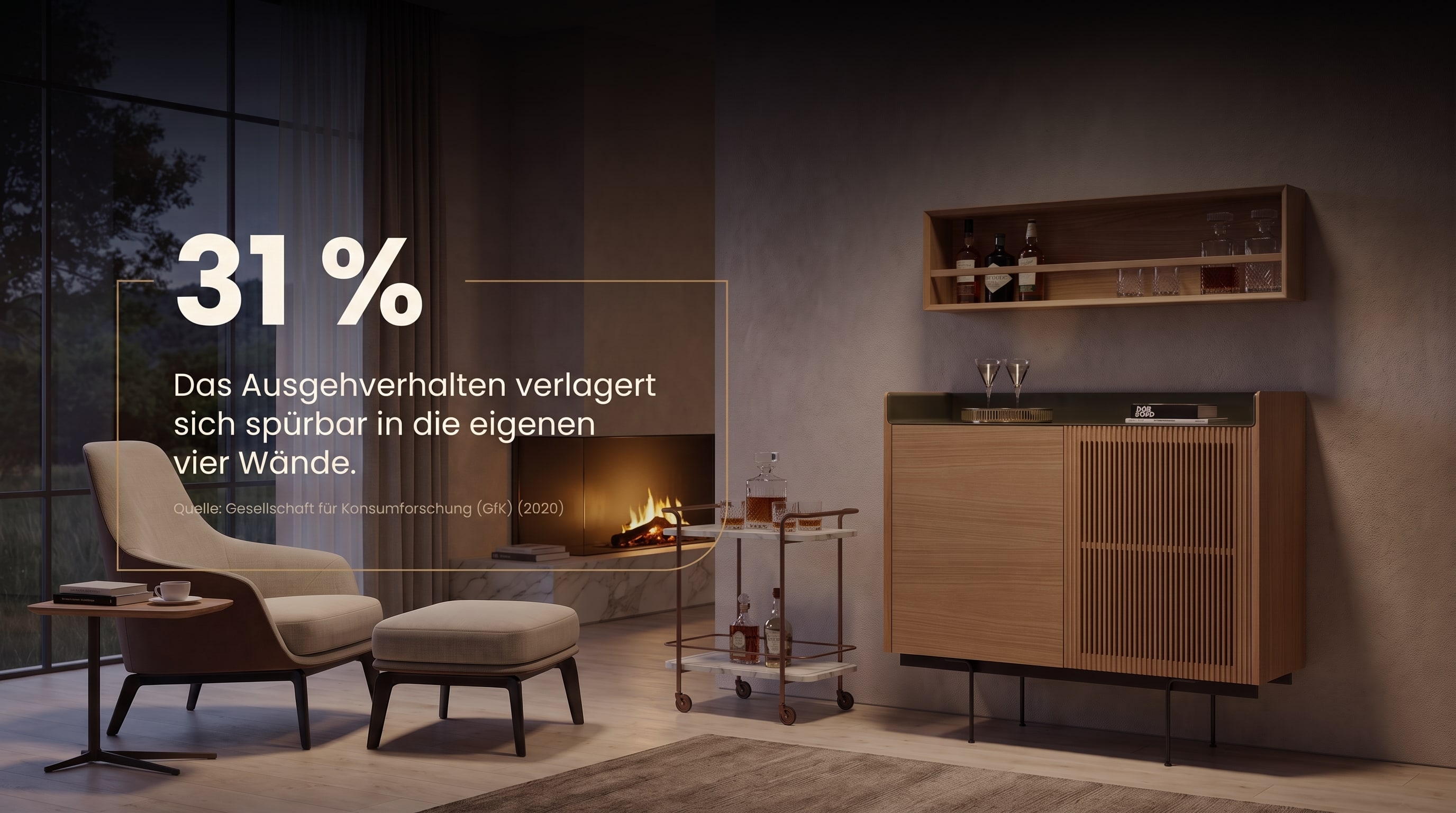 31 % – Das Ausgehverhalten verlagert sich spürbar in die eigenen vier Wände.