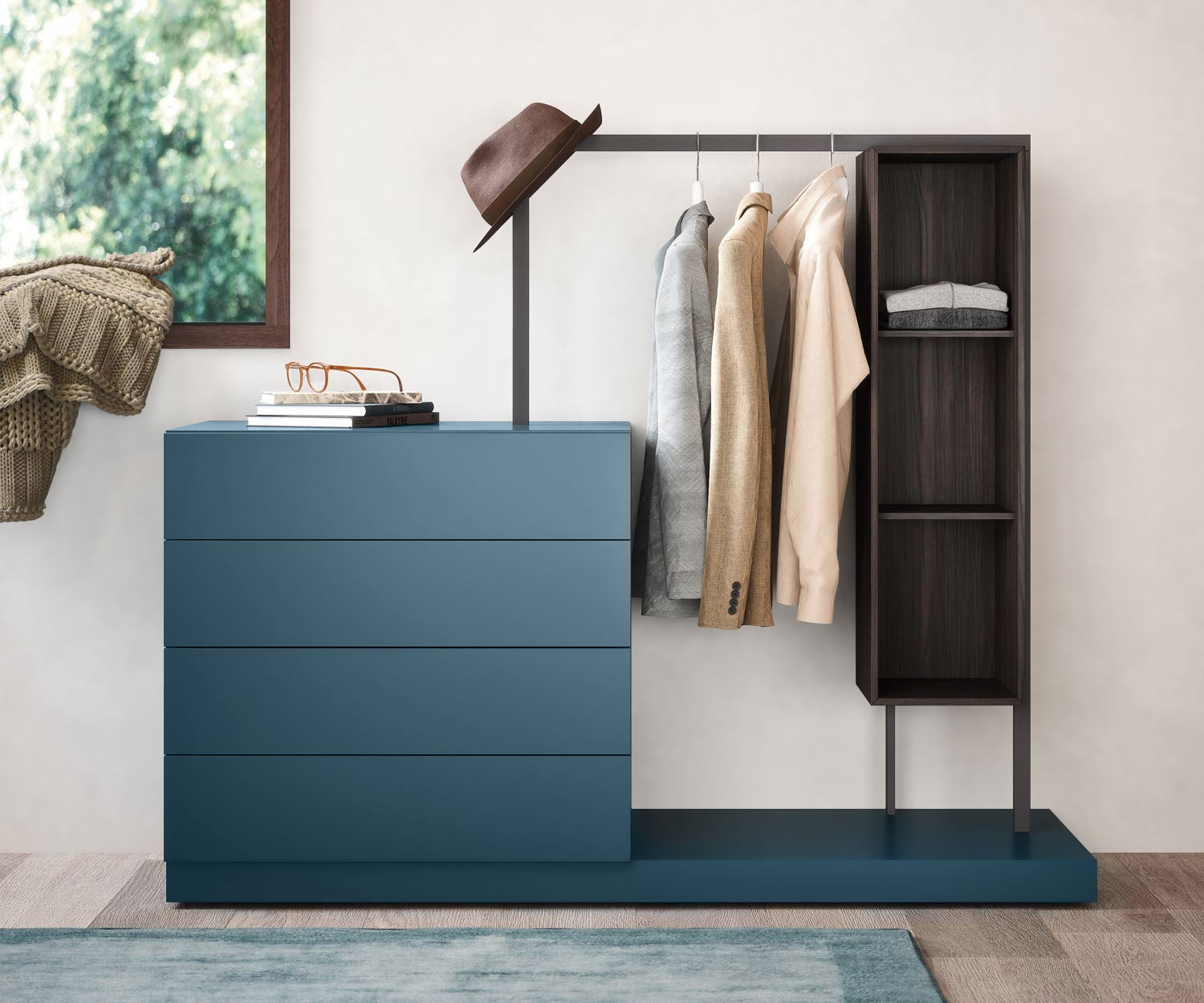Novamobili Kommode Easy 4 mit Garderobe Novamobili Kommode Easy 4 mit Garderobe