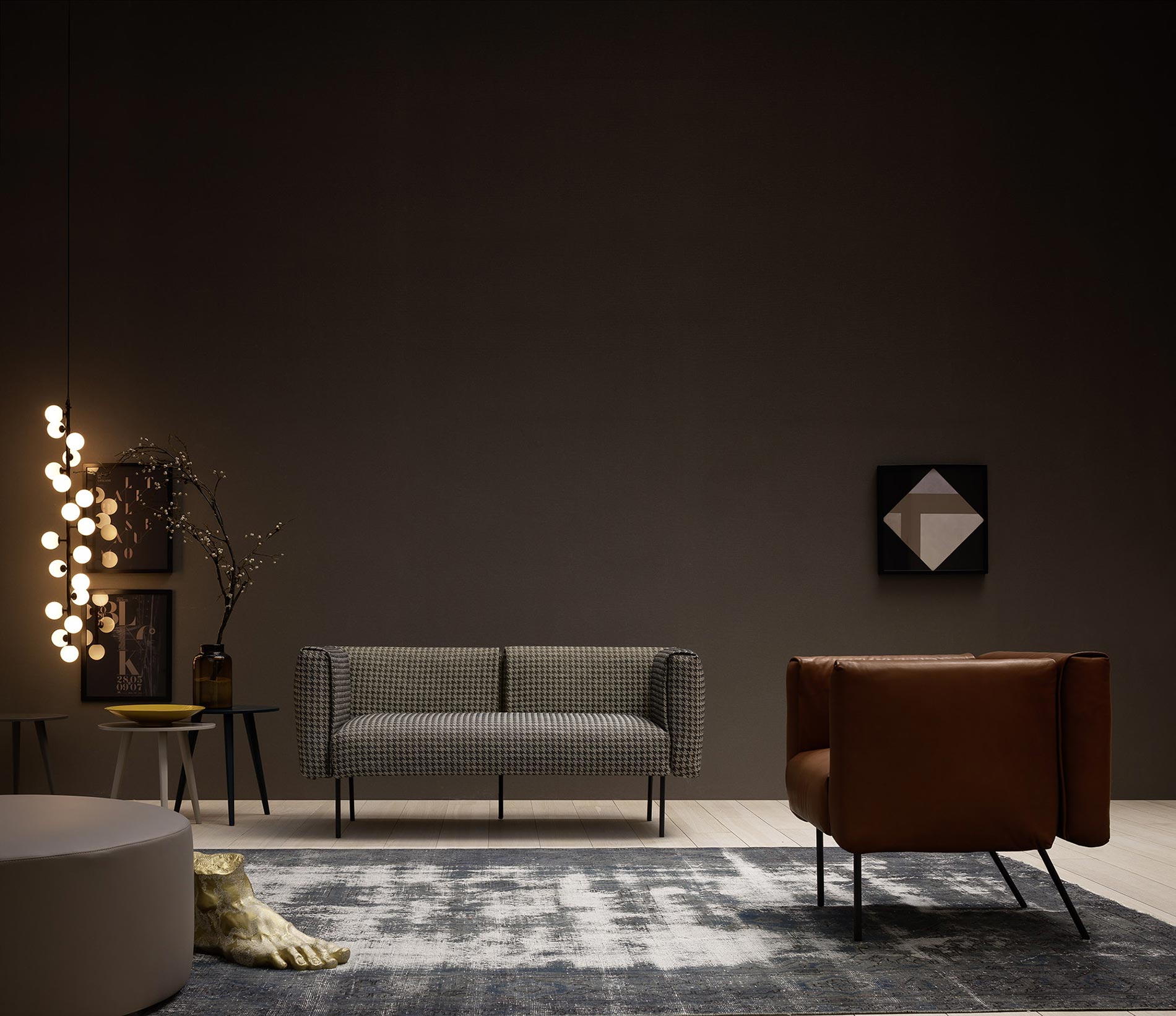 Elegantes Foyer Sofa und Sessel