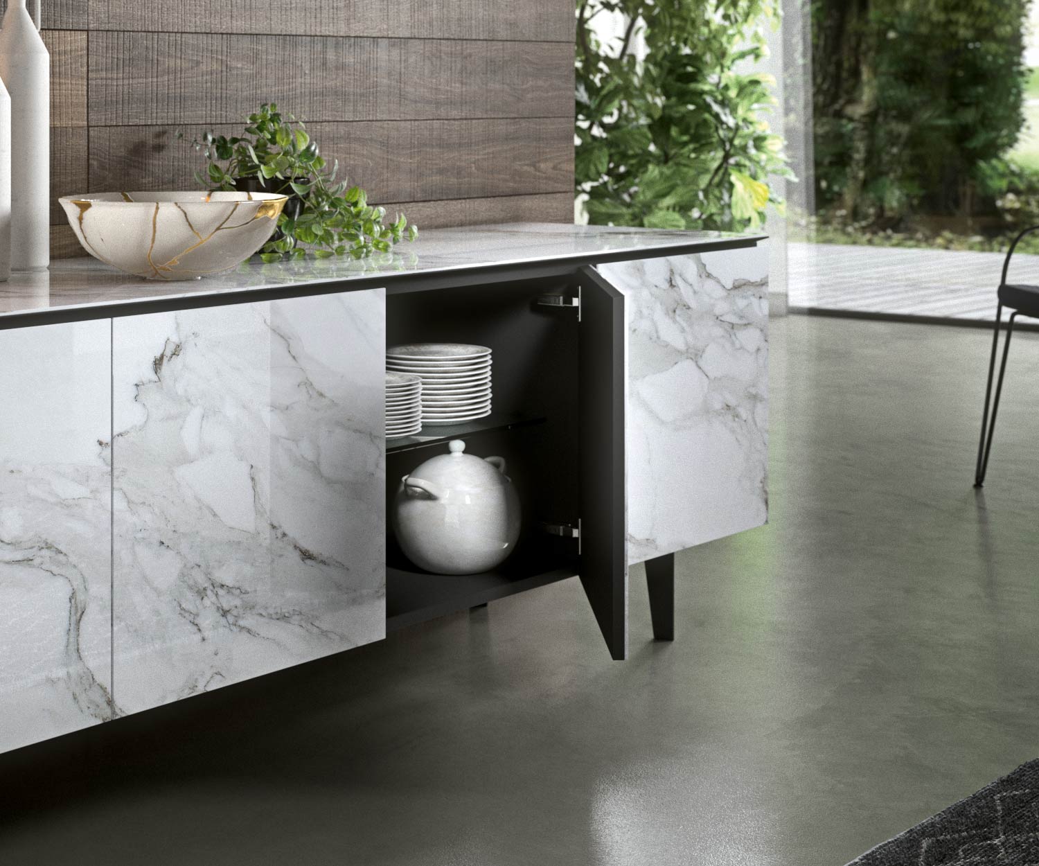 Hochwertiges Design Sideboard auf fuessen 210 cm Hochwertiges Design Sideboard auf fuessen 210 cm