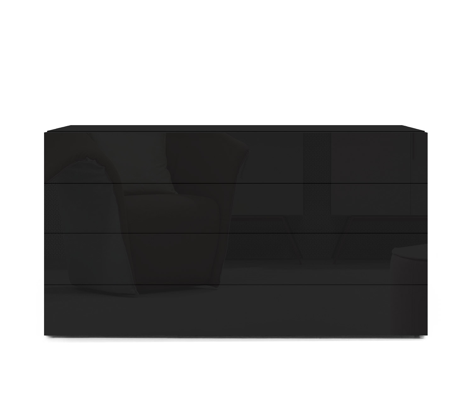 Novamobili Kommode Easy 4er B128 schwarz418 Novamobili Kommode Easy 4er B128 schwarz418