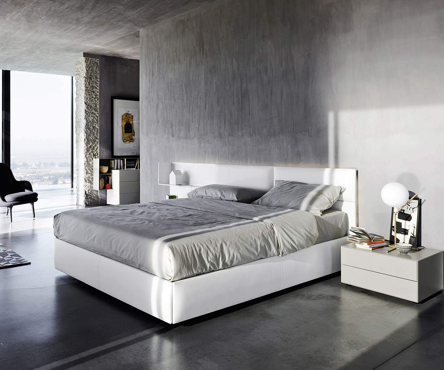 Exklusiver Livitalia Ecletto Design Nachttisch mit 2 Schubladen in Weiß Exklusiver Livitalia Ecletto Design Nachttisch mit 2 Schubladen in Weiß