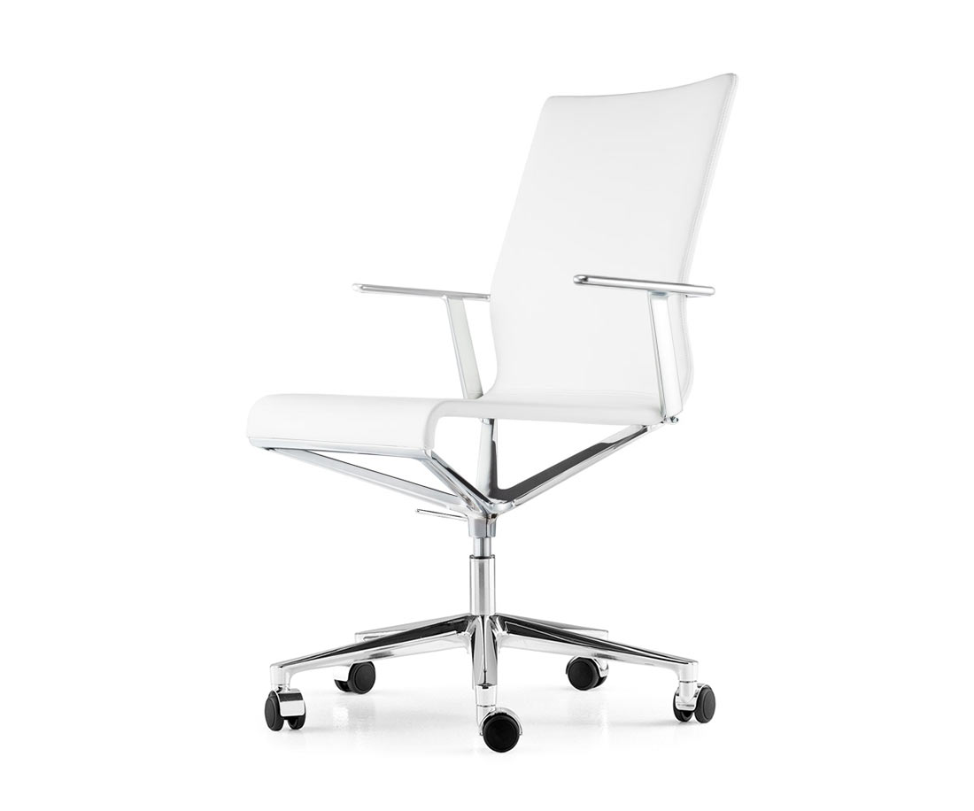 ICF Stick ETK Chair Burostuhl Schwarz Weiss mit Rollen H48