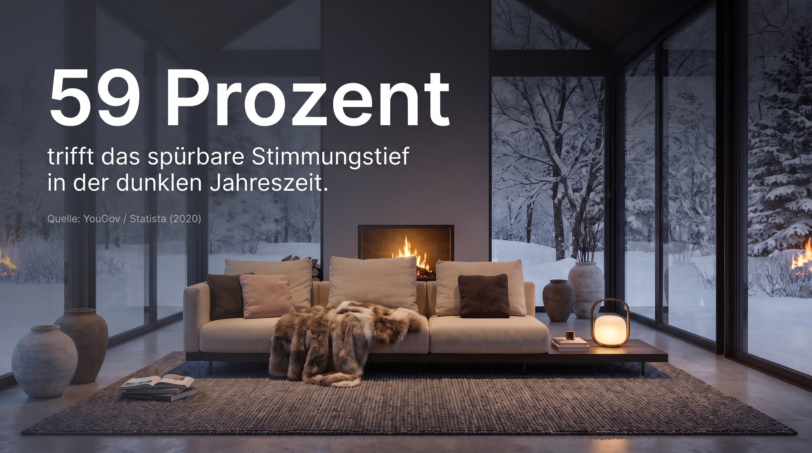 59 Prozent &ndash; trifft das sp&uuml;rbare Stimmungstief in der dunklen Jahreszeit.